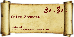 Csire Zsanett névjegykártya