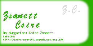 zsanett csire business card